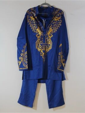 LucMatton Men's 2-piece Long Sleeve Dashiki & Pants NWT